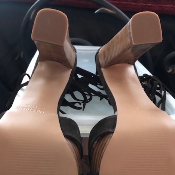 BROWN SUEDE ANKLE STRAP SANDALS - Picture 3 of 10